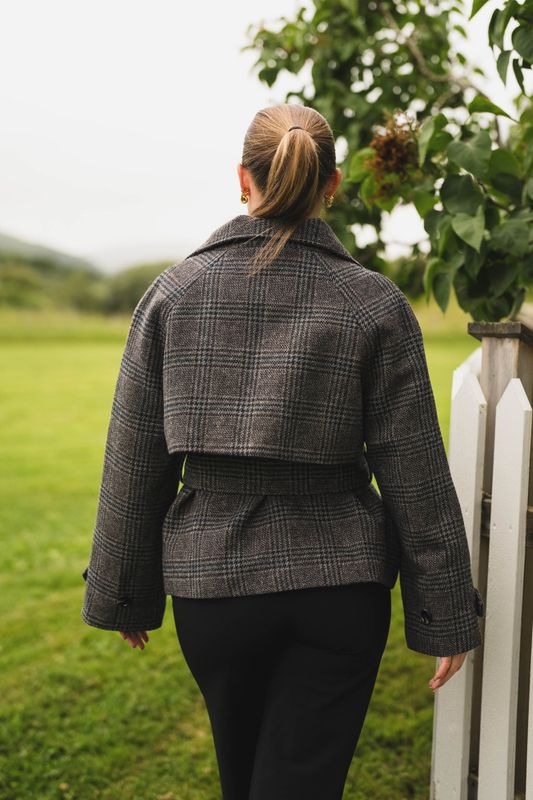 Munet Check Jacket Dark Grey 