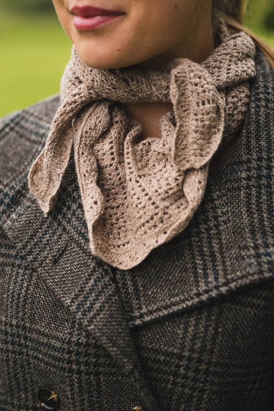 Misty Medium Pointelle Scarf Beige Melange 