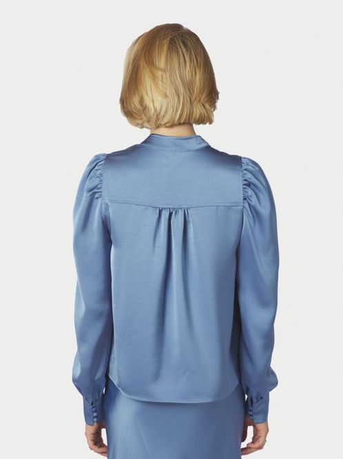Hovedbilde Rosslyn Heavy Sateen Blouse Smoke Blue 
