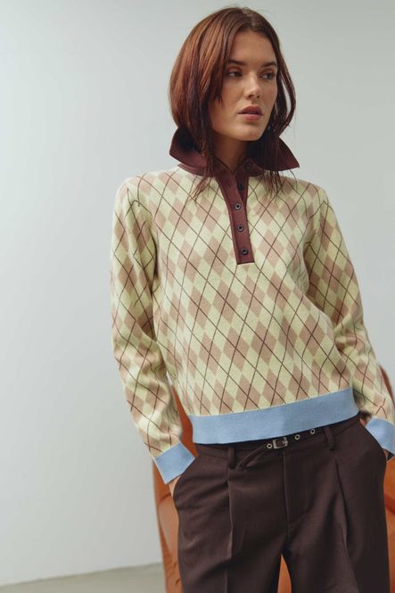 Hovedbilde Makayla Knit Diya Yellow Check