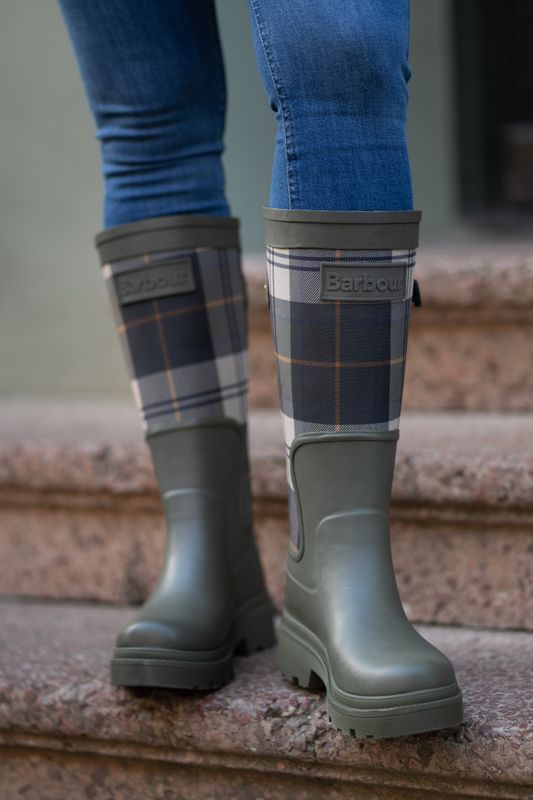 Dena Tall Welly Ancient Tartan/ Olive