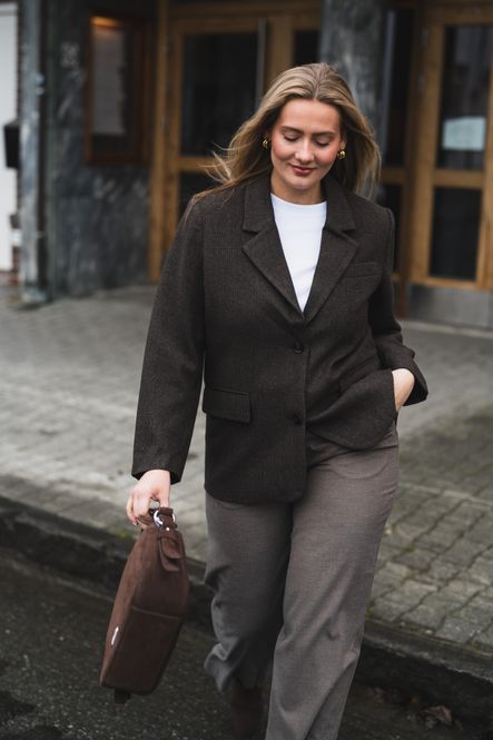 Hovedbilde Solvej Wool Blazer Brown Houndstooth