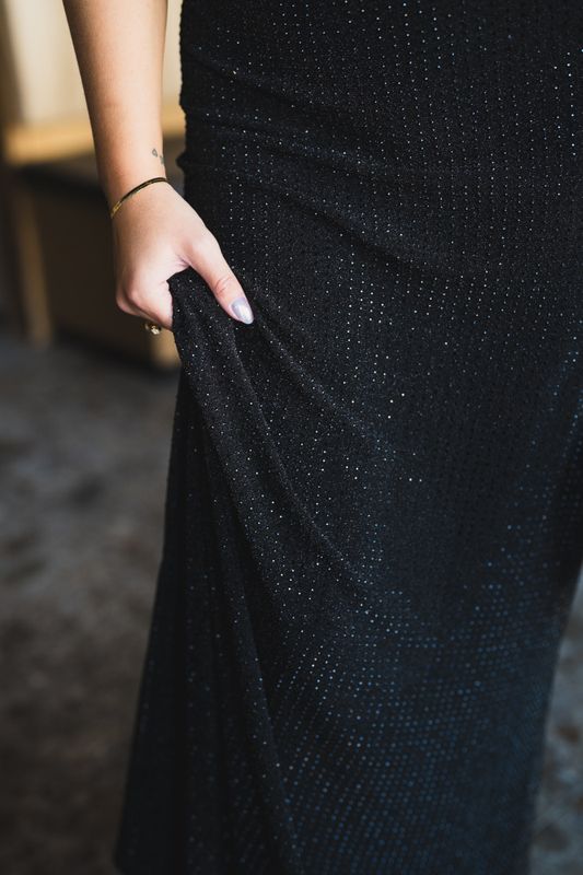 Luxe Sequin Skirt Black 