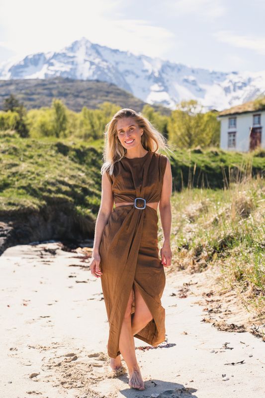 Riviera Dress Chestnut Brown 