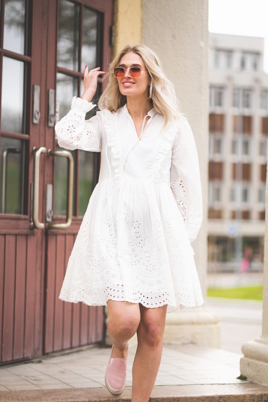 Luma LS Dress Star White 