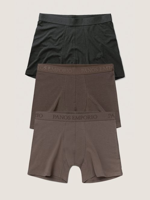 Hovedbilde 3PK Base Bamboo Boxer Black/Bracken/Coffee Quartz