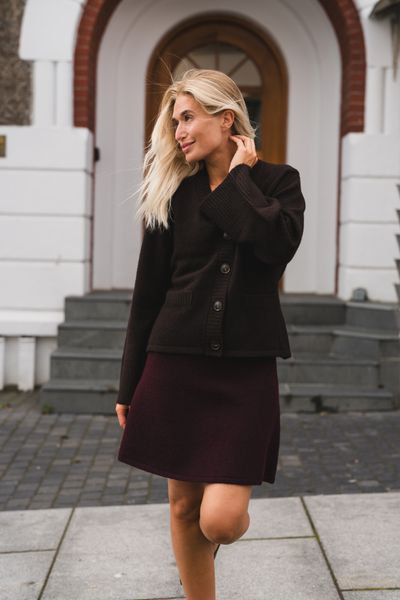 Hovedbilde Pixie Knit Cardigan Dark Brown 