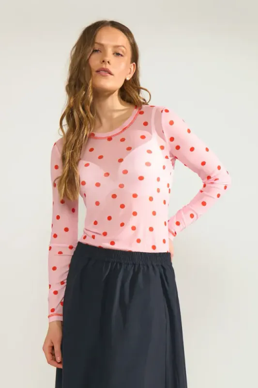 Nusine Mesh Blouse Pink Lady 