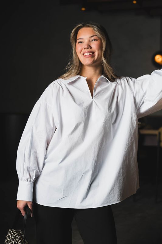 Leonora Organic Cotton Blouse Pure White 