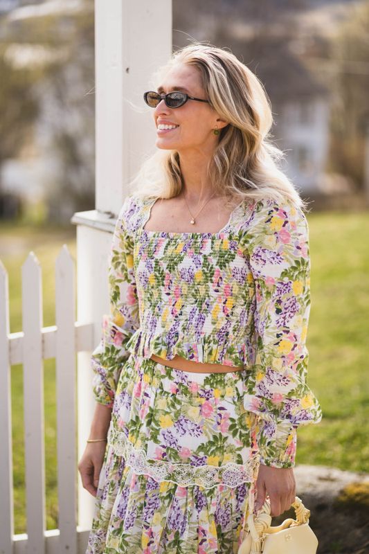 Cotton Slub Top Summer Lilacs 