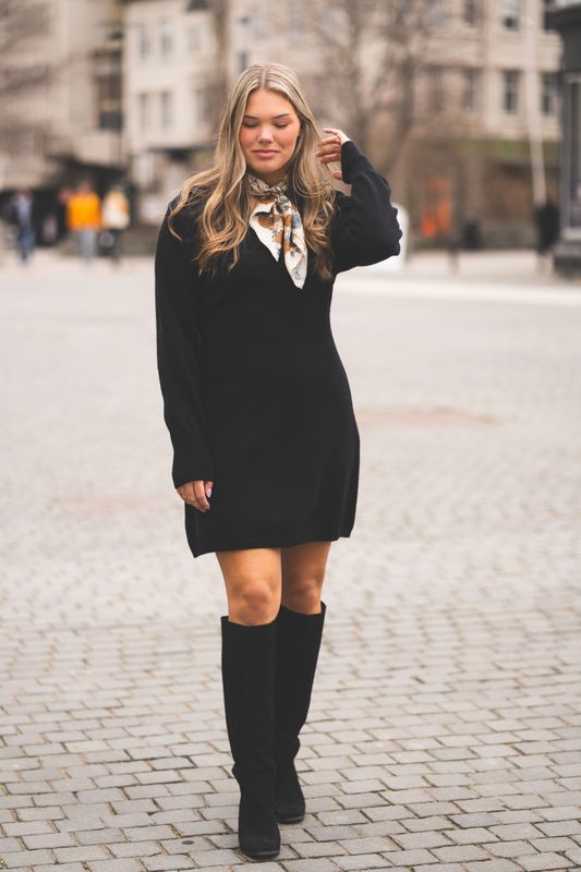 Melia Knit Dress Black 